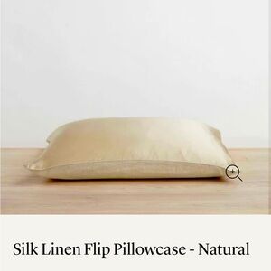 Silk Linen Flip Pillowcase - Cream